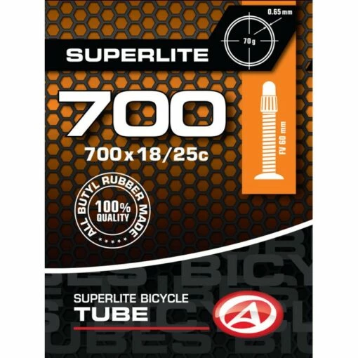 Custom Vélo Chambre à Air 700 X 18/25 - 622 Valve Presta Super Light -Custom Vélo Soldes chambre a air author velo route fixie 700 x 1825 622 valve presta