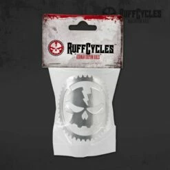 Custom Vélo Headbadge Ruff Cycles Chrome -Custom Vélo Soldes headbadge autocollant de cadre ruff cycles 2 velo chopper americain customisation chrome 2