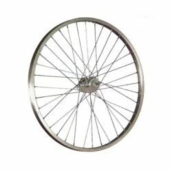 Custom Vélo Roue Arrière Aluminium 24" 36 Rayons Rétropédalage Argent