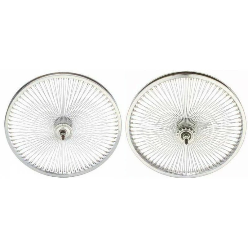 Custom Vélo Paire De Roue Chrome 20" 144 Rayons Rétropédalage 2 Custom Vélo Paire De Roue Chrome 20" 144 Rayons Rétropédalage – Image 2