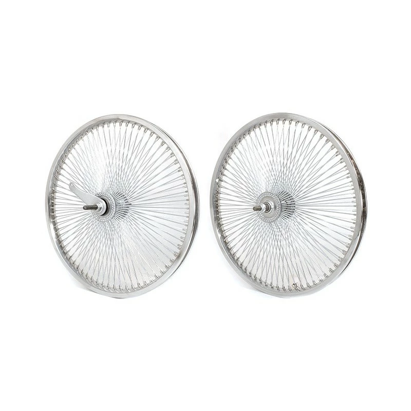 Custom Vélo Paire De Roue Chrome 20" 144 Rayons Rétropédalage 1 Custom Vélo Paire De Roue Chrome 20" 144 Rayons Rétropédalage