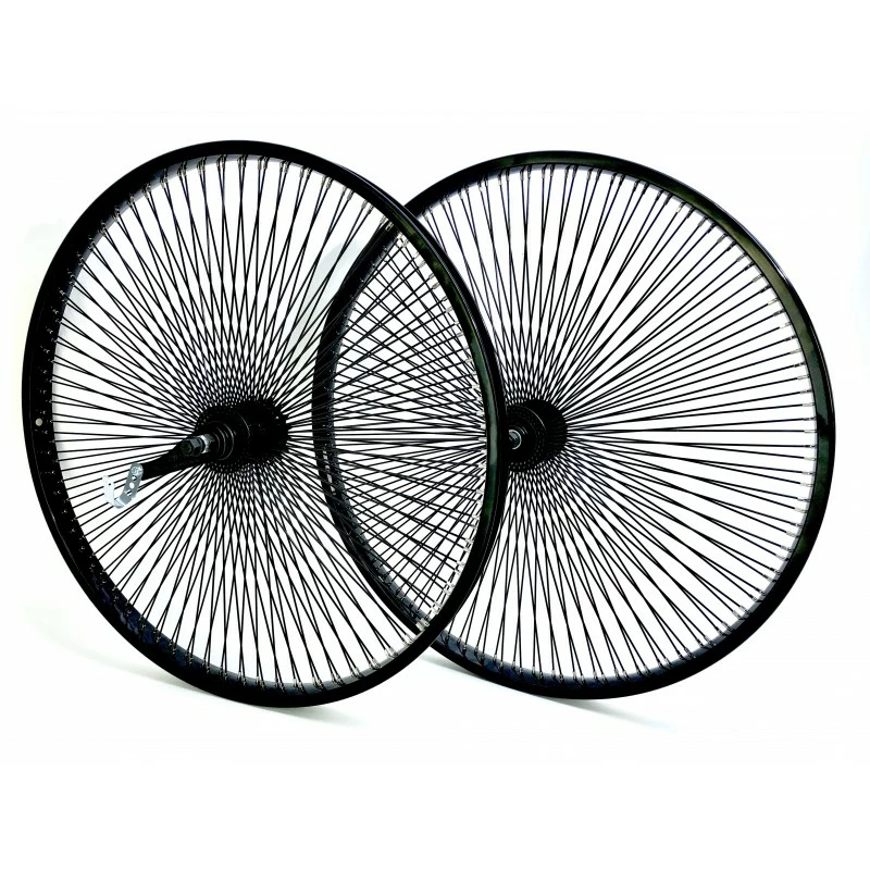 Custom Vélo Paire De Roue Noir 26" 144 Rayons Rétropédalage 1 Custom Vélo Paire De Roue Noir 26" 144 Rayons Rétropédalage