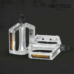 Custom Vélo Pédales Vélo Aluminium Ruff Cycles Silver 1/2