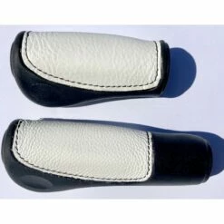 Custom Vélo Poignée Vélo Confort Caoutchouc Et Cuir Blanc Ergonomique Court Et Long