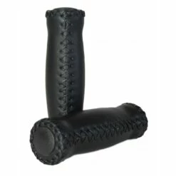 Custom Vélo Poignée Vélo Cuir Ergonomique Noir
