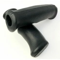 Custom Vélo Poignée Vélo Cuir Véritable Ergonomique Noir -Custom Vélo Soldes poignee velo cuir veritable ergonomique noir 2