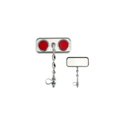 Custom Vélo Rétroviseur De Vélo Chrome Twist Réflecteur Rouge