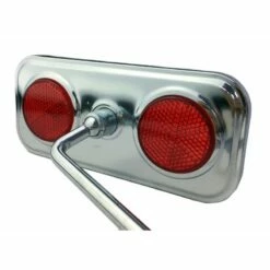 Custom Vélo Rétroviseur De Vélo Chrome Réflecteur Rouge -Custom Vélo Soldes retroviseur chrome velo accessoire reflecteur rouge 2