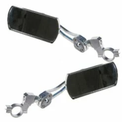 Custom Vélo Set De 2 Rétroviseurs Vélo Custom Chrome -Custom Vélo Soldes retroviseur velo custom chrome nouveau accessoire 1 2