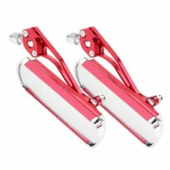Custom Vélo Set De 2 Rétroviseurs Vélo Custom Rouge -Custom Vélo Soldes retroviseur velo custom rouge nouveau accessoire 1 2