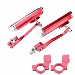 Custom Vélo Set De 2 Rétroviseurs Vélo Custom Rouge -Custom Vélo Soldes retroviseur velo custom rouge nouveau accessoire 1 3