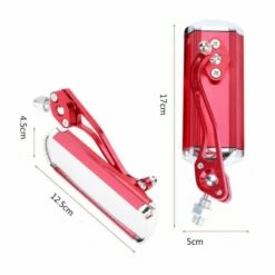 Custom Vélo Set De 2 Rétroviseurs Vélo Custom Rouge -Custom Vélo Soldes retroviseur velo custom rouge nouveau accessoire 1 4