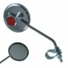 Custom Vélo Rétroviseur Rond Chrome Réflecteur Rouge