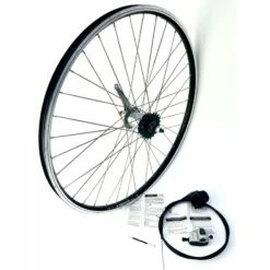 Custom Vélo Roue Arrière Aluminium 26" Double Paroi 3 Vitesses Noir Mat