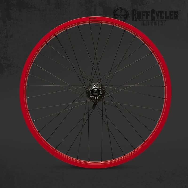 Custom Vélo Roue Ruff Cycles 26" 65mm Rouge 1 Custom Vélo Roue Ruff Cycles 26" 65mm Rouge