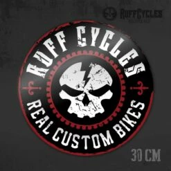 Custom Vélo Sticker Rond Ruff Cycles 30cm